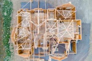 Wooden house layout
