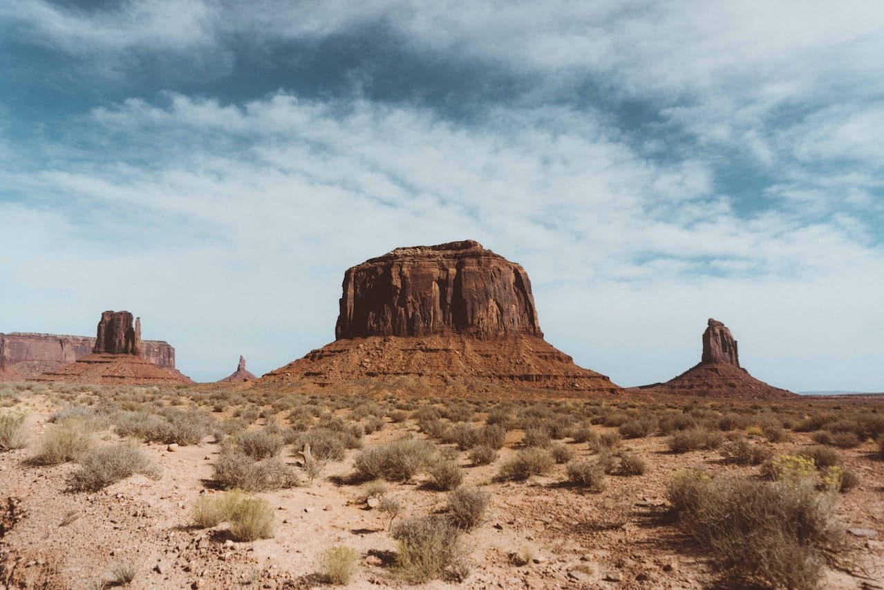 Rocky formations in the desert