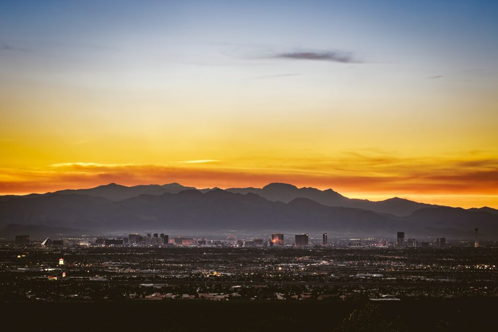 ryan-hafey-rt8WwWTh0V0-unsplash-1024x683 sunset shot of the Las Vegas Strip taken from a quiet trail on the Soutgeast side of the valley.